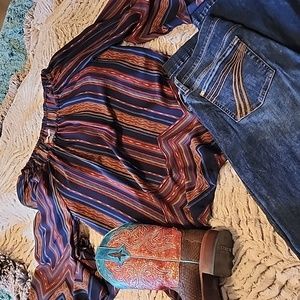 Wrangler off shoulder blouse